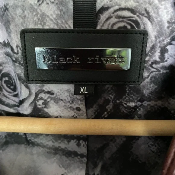 Black Rivet Genuine Leather Jacket - Picture 2 of 6